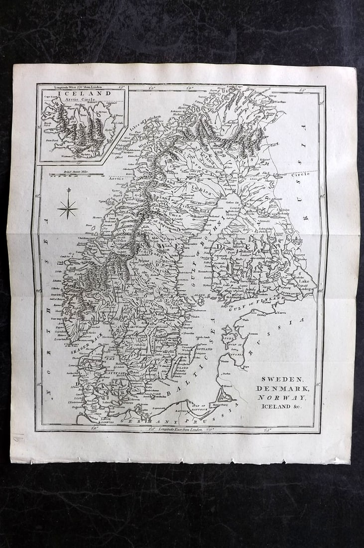 Cooke, George 1801 Antique Map. Sweden, Denmark, Norway, Iceland (1 of 1)