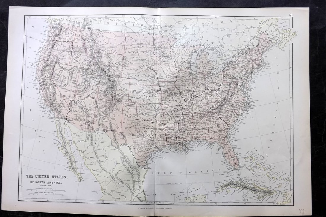 Blackie (Pub) 1882 Folio Map. United States of North America (1 of 2)