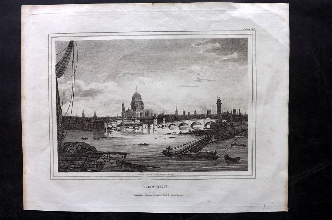Dugdale, James 1819 Antique Print. London (1 of 1)