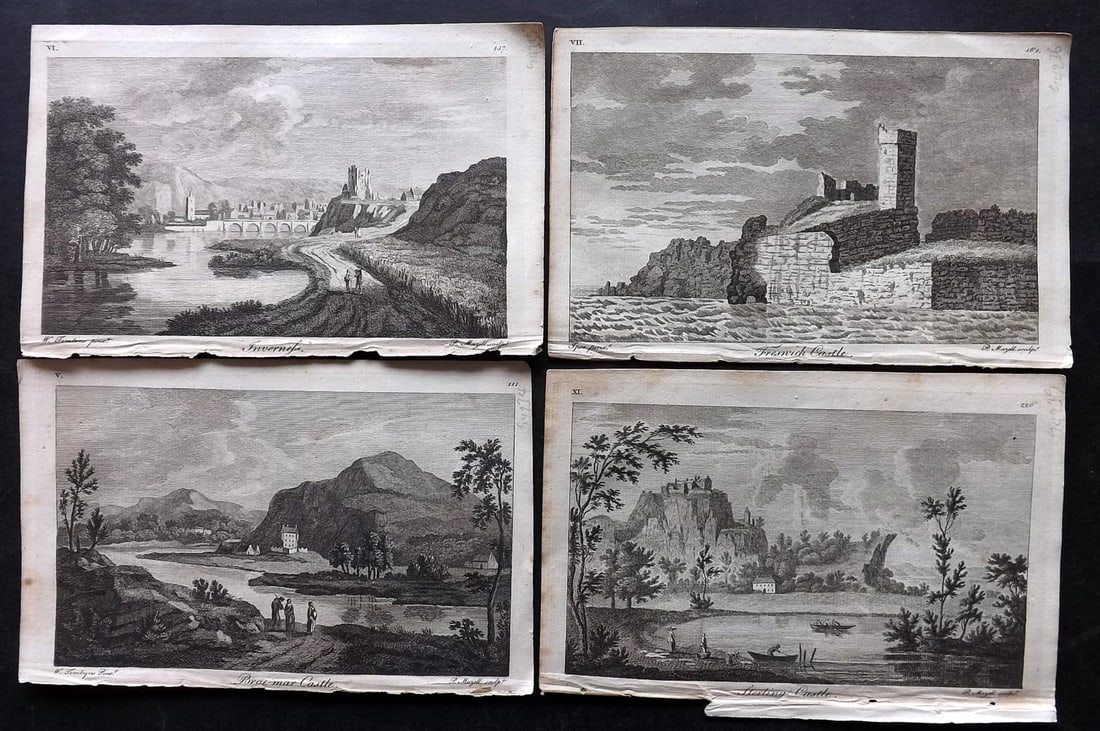 Pennant, Thomas 1772 Lot of 4 Scottish Copper Engraved Views: Copper Plate Published 1772, London for "A Tour in Scotland" by Thomas Pennant. Paper Size: 8 x 5 inch (20 x 13cm) Good Condition