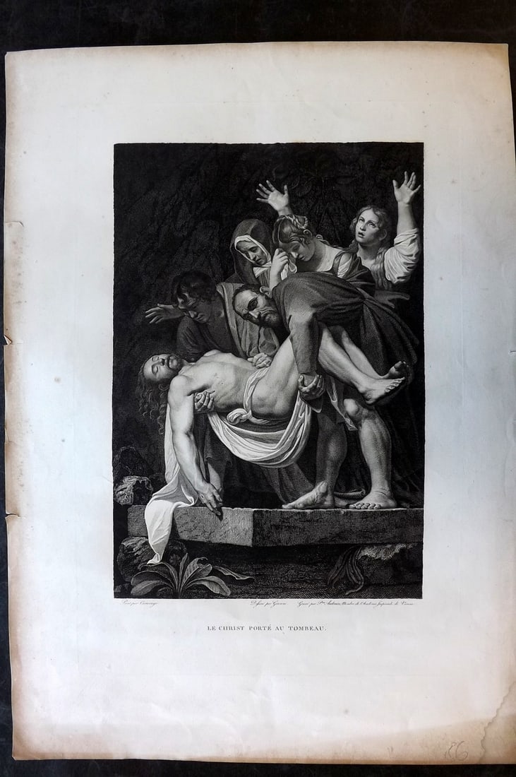 Musee Francais C1805 LG Print. La Christ Porte au Tombeau after Caravaggio (1 of 2)