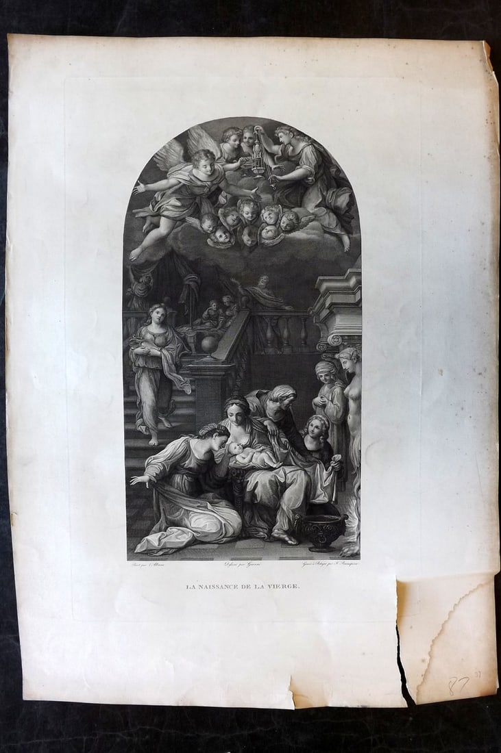 Musee Francais C1805 LG Print. La Naissance de la Vierge after Albani (1 of 2)