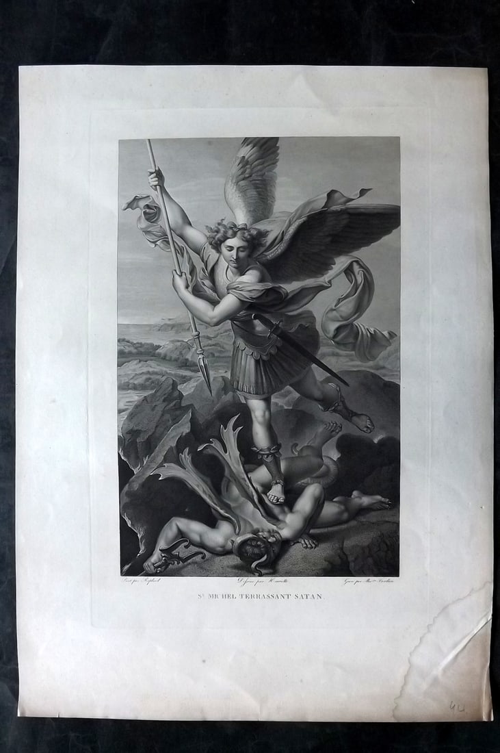 Musee Francais C1805 LG Print. St. Michel Terrassant Satant after Raphael (1 of 2)