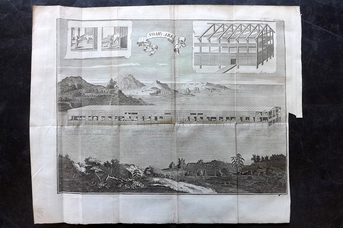 Sale & Psalmanazar 1779 LG Print. Noah's Ark (1 of 2)