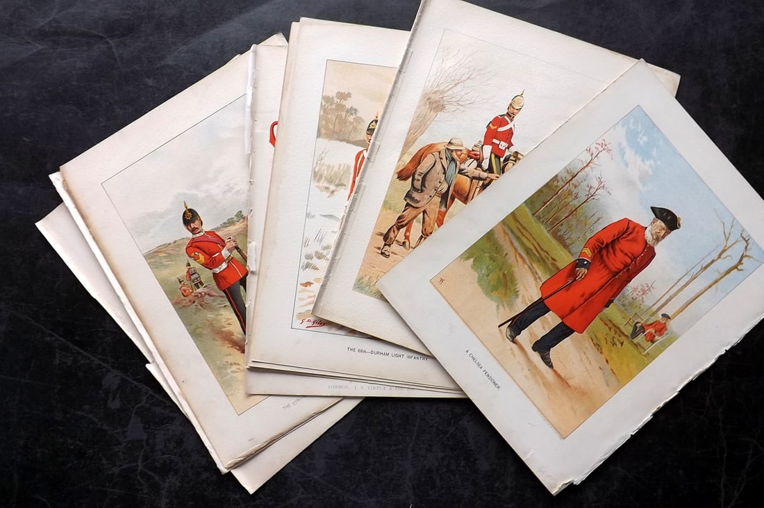 Richards, Walter 1890 t of 12 British Military Prints (1 of 4)