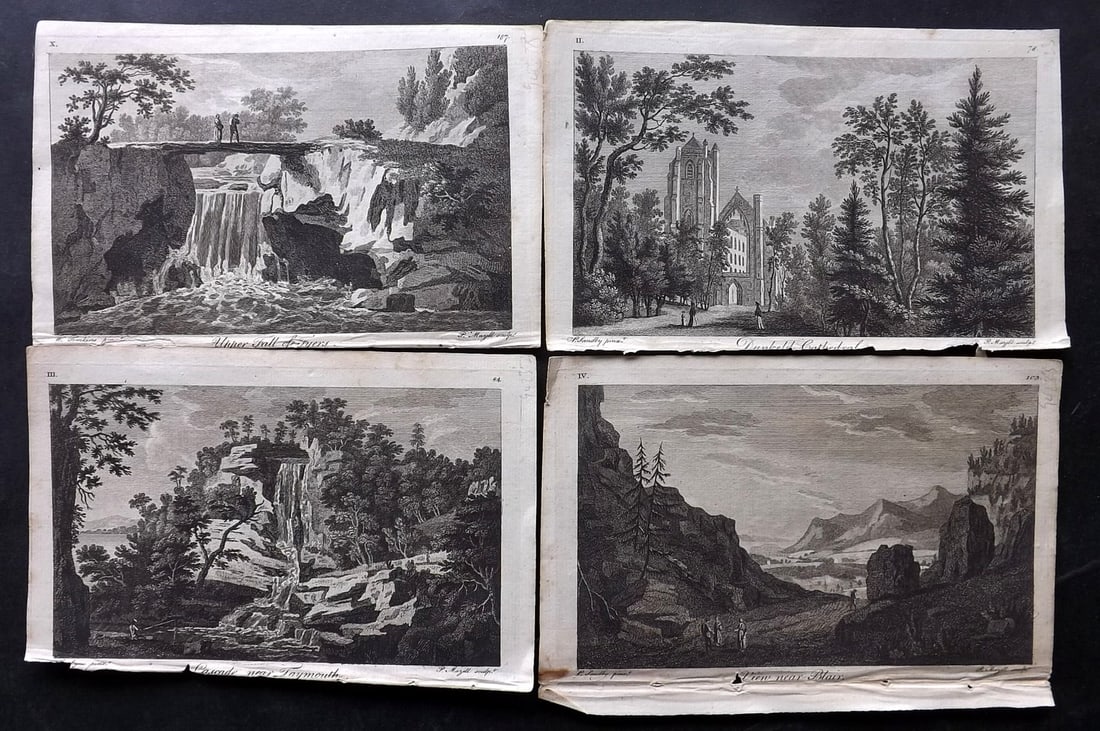 Pennant, Thomas 1772 Lot of 4 Scottish Copper Engraved Views: Copper Plate Published 1772, London for "A Tour in Scotland" by Thomas Pennant. Paper Size: 8 x 5 inch (20 x 13cm) Good Condition