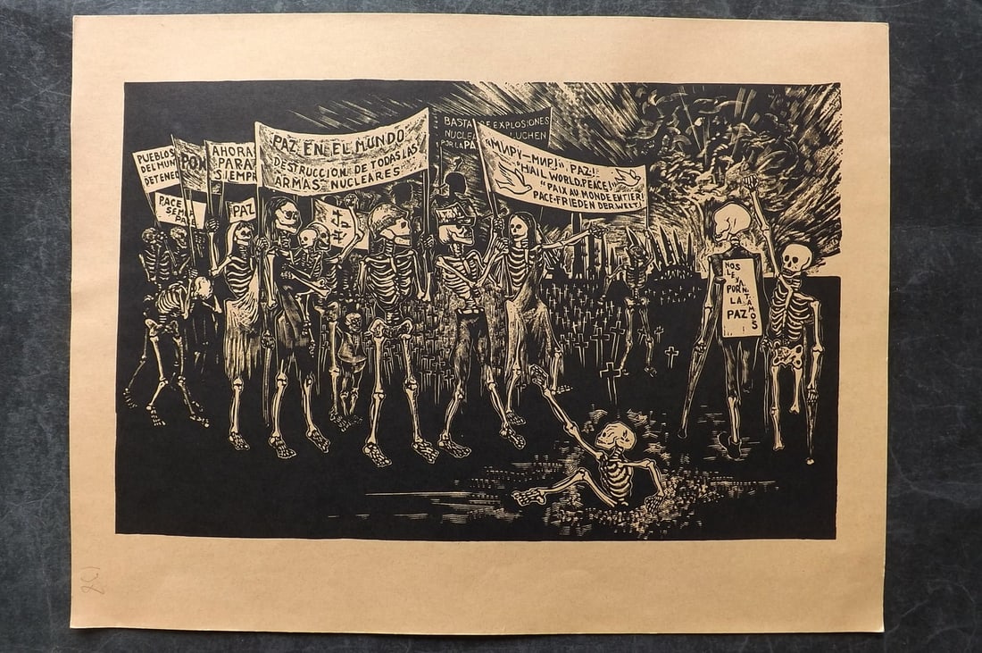 Peace for the World, Noberto Onofrio 1963 Folio Print. Never Again! (1 of 2)