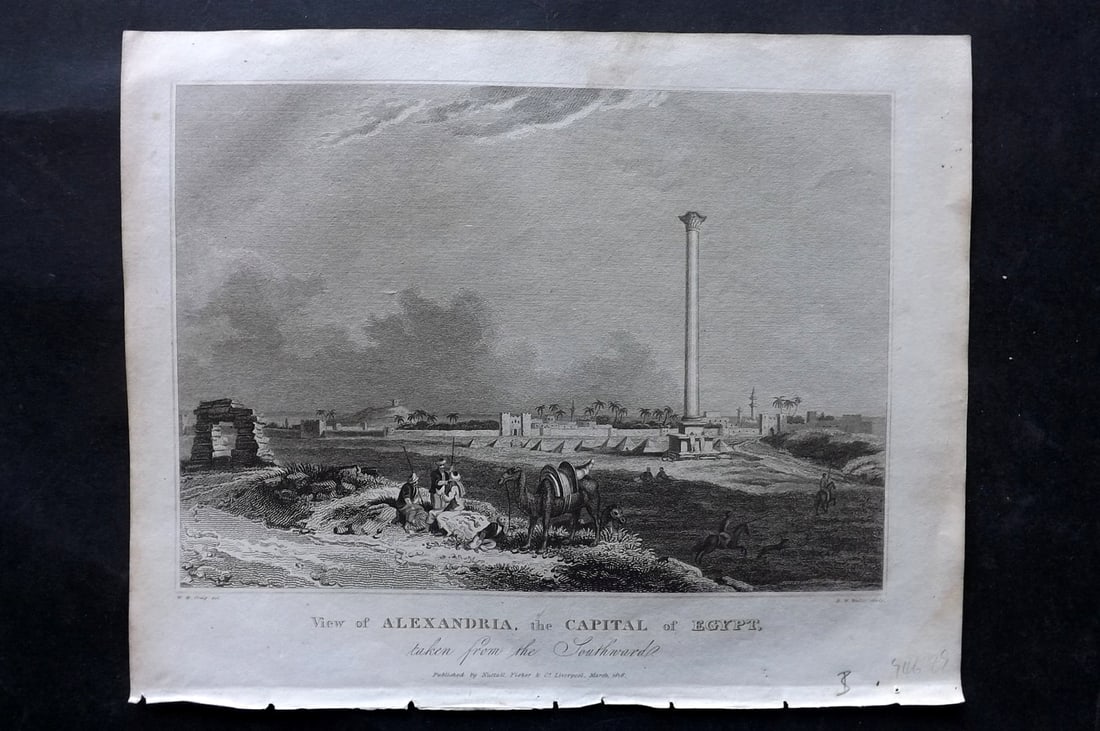 Clarke, J. W. C1820 Print. Alexandria, Egypt (1 of 1)