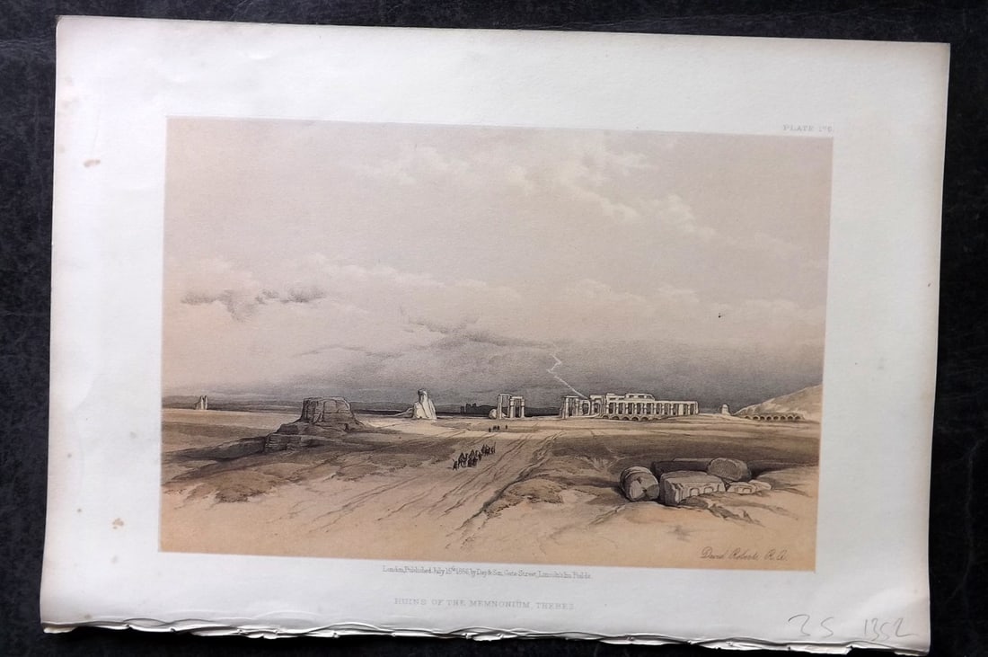 Roberts, David 1856 Print. Ruins of the Memnonium, Thebes 176 Egypt (1 of 1)