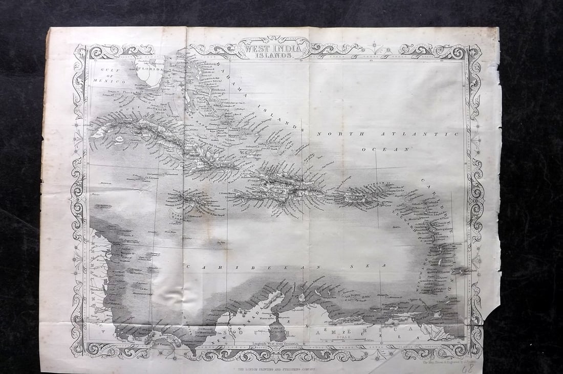 Rapkin, John 1860 Antique Map. West India Islands (1 of 1)