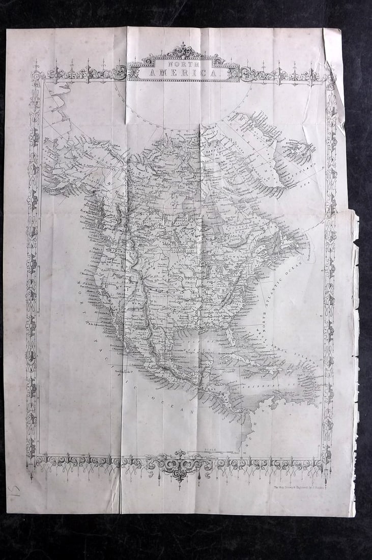 Rapkin, John 1860 Antique Map. North America. USA Canada (1 of 1)