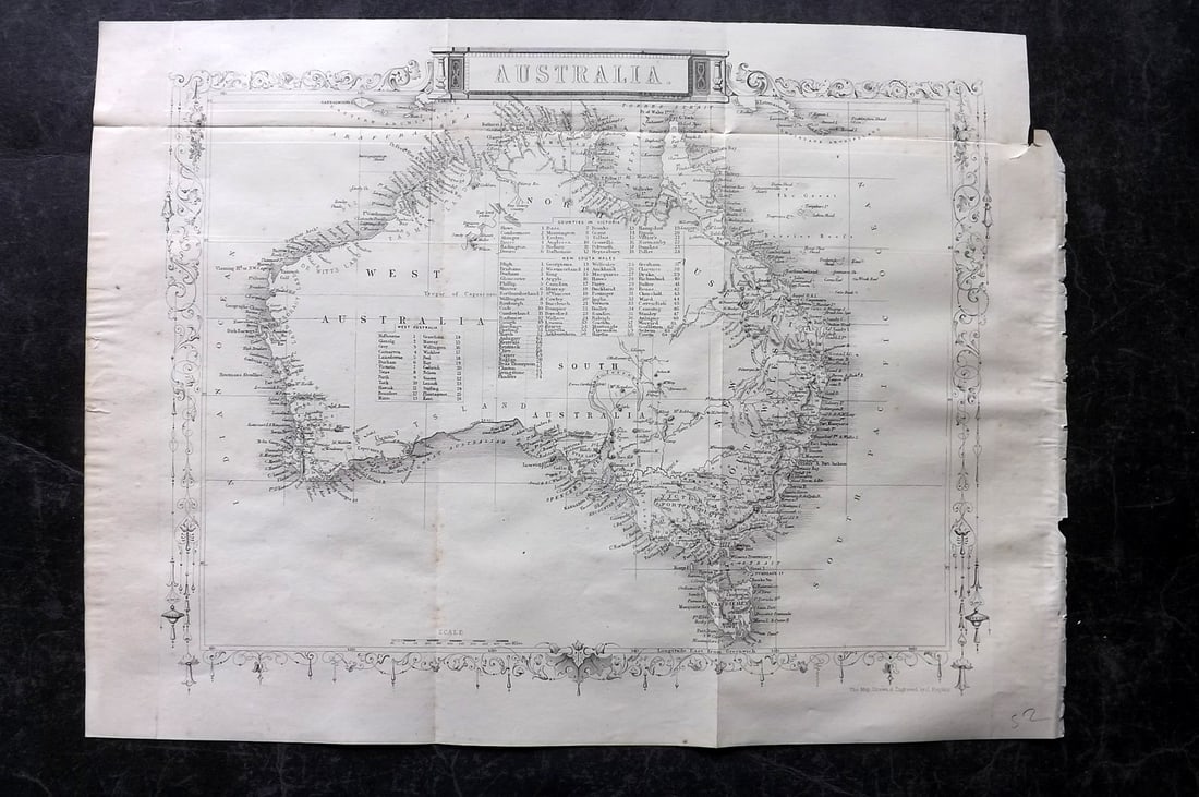 Rapkin, John 1860 Antique Map. Australia (1 of 1)