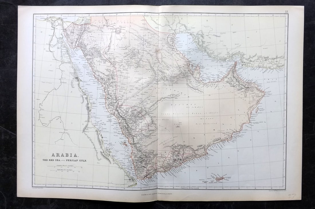 Blackie (Pub) 1882 Folio Map. Arabia (1 of 2)