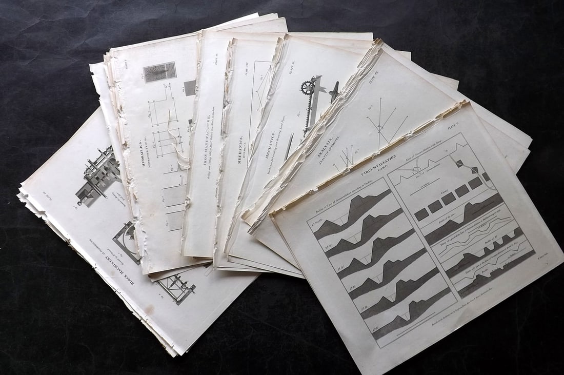 Rees, Abraham 1820 Lot of 22 Science & Tech Prints (1 of 5)