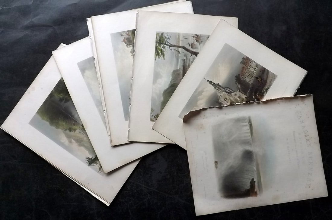 Bartlett Canada 1842 Lot of 15 Deluxe Hand Col Prints (1 of 5)