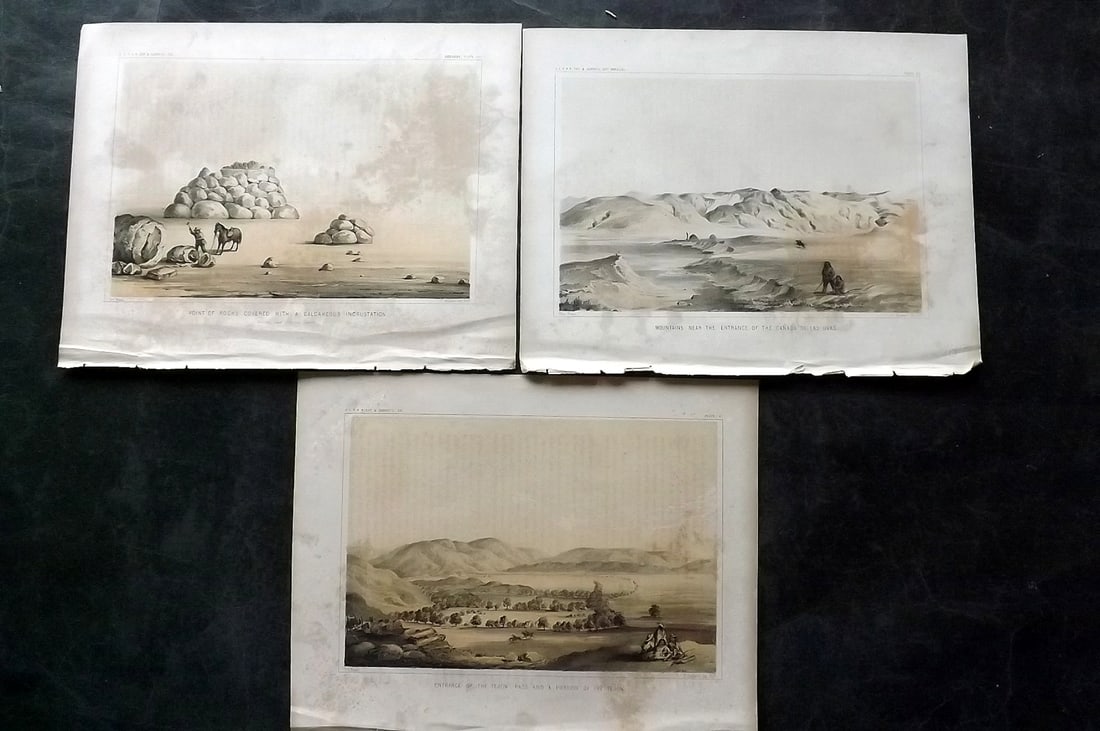 Williamson, Lieut. R. S. 1856 Lot of 3 Prints of California: Lithograph Published 1853-61, Washington for "Reports of explorations and surveys, to ascertain the most practicable and economical route for a railroad from the Mississippi River to the Pacific Ocean