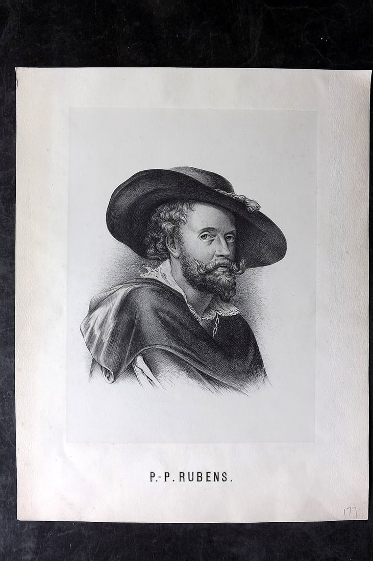 Portrait C1840 Folio Lithograph. Peter Paul Rubens (1 of 2)