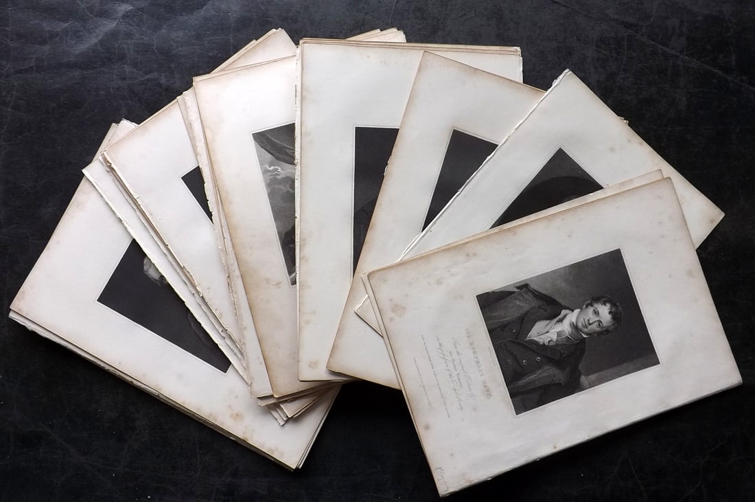 Knight, Charles 1830's Lot of 47 Antique Portrait Prints: Steel Engraving Published 1833-37 by Charles Knight & The SDUK, London for "The Gallery Of Portraits: With Memoirs" Paper Size: 10.5 x 7 inch (26 x 18cm) Some margin toning in parts. Good Condition ov