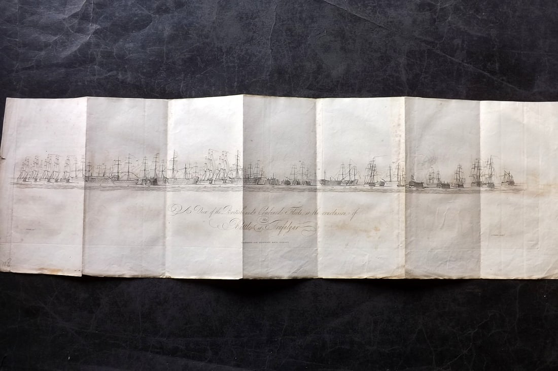 Brenton, Edward 1823 LG Naval Ship Print. Battle of Trafalgar, Nelson (1 of 2)