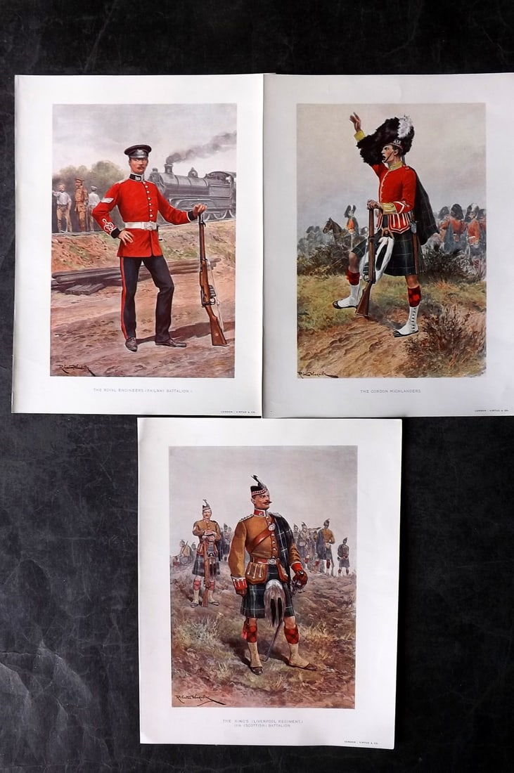 Richards, Walter 1910 Lot of3 British Military Prints (1 of 2)