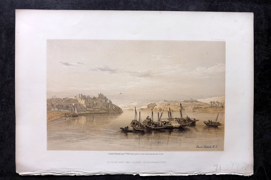 Roberts, David 1856 Print. Asouan & The Island of Elephanta 196 (1 of 1)