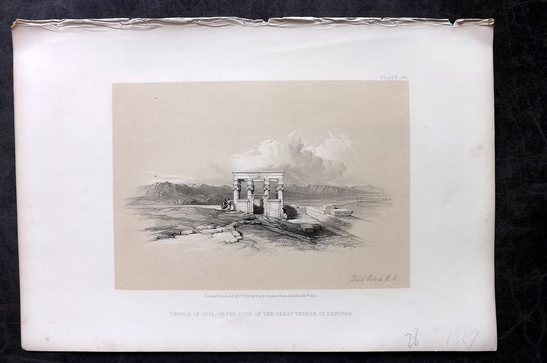 Roberts, David 1856 Print. Temple of Isis 191 Egypt (1 of 1)