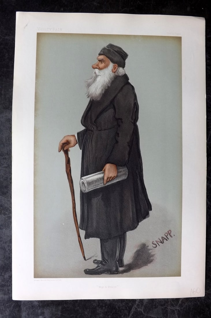 Vanity Fair Print 1901 Leo Tolstoi, Russia Literary: Chromolithograph Published 1869-1914, London for "Vanity Fair" Paper Size: 15 x 10 inch (38 x 25cm) Approx. Good Condition