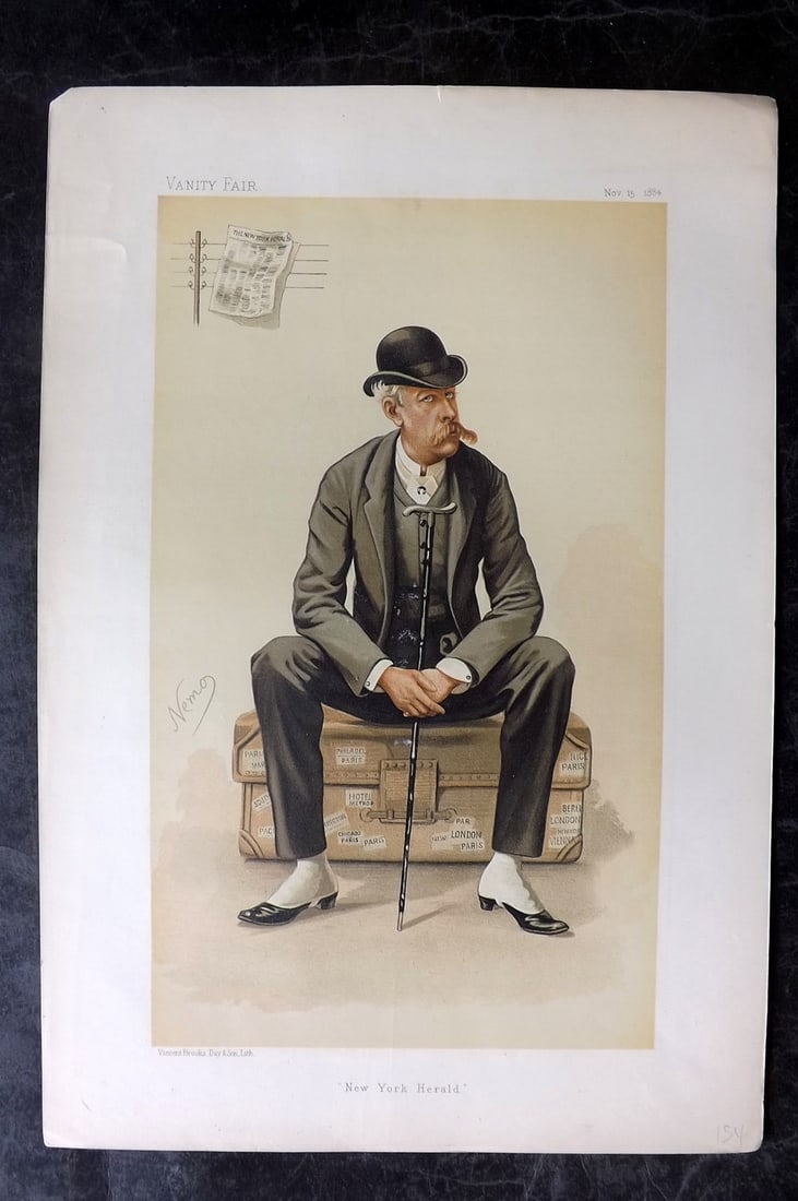 Vanity Fair Print 1884 Gordon Bennett, New York Herald (1 of 1)