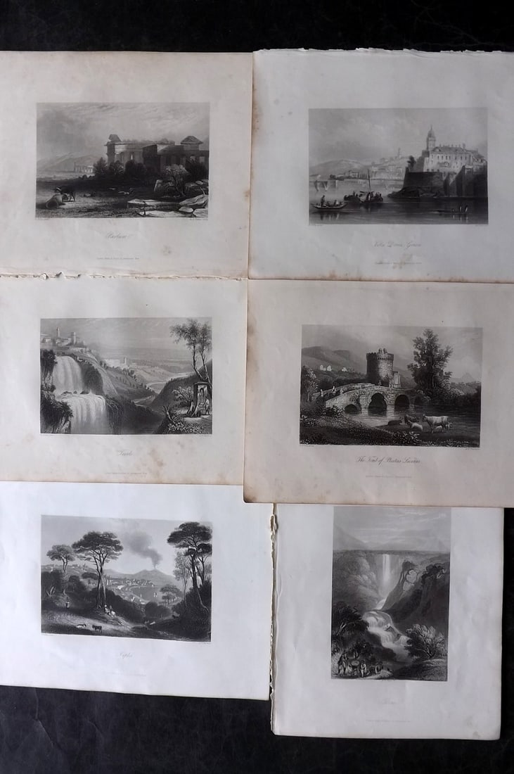 Payne 1847 Lot of 6 Steel Engraved Views. Italy (1 of 2)