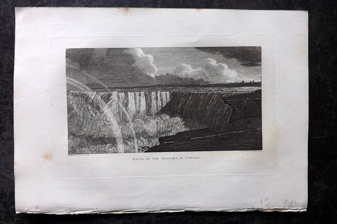 Polehampton, Edward 1823 Print. Niagara Falls, Canada (1 of 1)