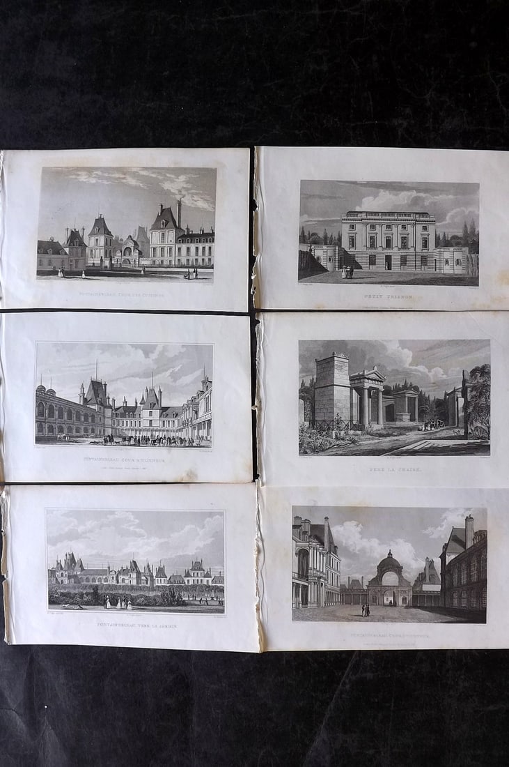 Pugin, Charles 1831 Lot of 6 Steel Engraved Views of Paris, France: Steel Engraving Published 1831, London for "Paris and its Environs" by Augustus Charles Pugin. Illustrated by Charles Heath. Paper Size: 8 x 5 inch (20 x 13cm) Good Condition