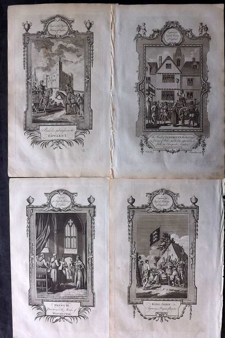 Russell, William 1779 Lot of 4 Folio British Historical Prints (1 of 2)