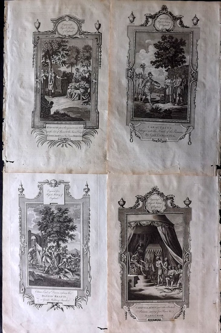 Russell, William 1779 Lot of 4 Folio British Historical Prints (1 of 2)