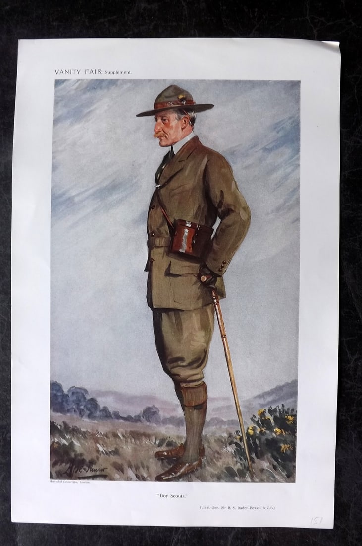 Vanity Fair Print 1911 Robert Baden Powell, Boy Scouts (1 of 1)