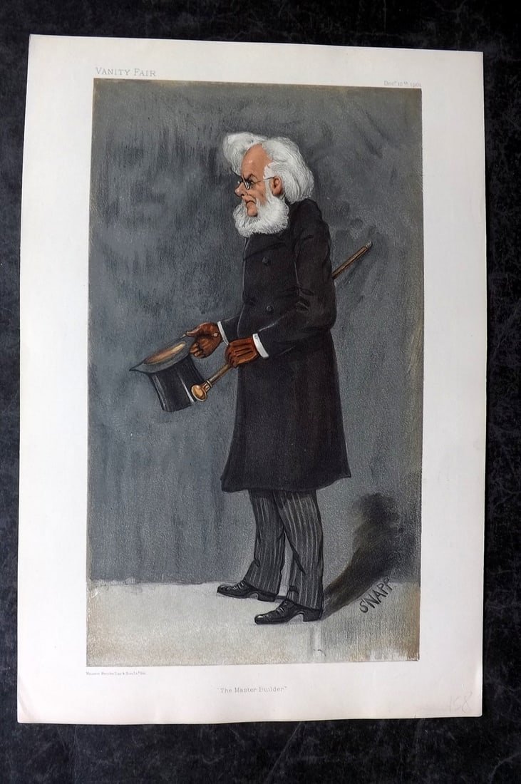 Vanity Fair Print 1901 Henrik Ibsen, Literary Architect (1 of 1)