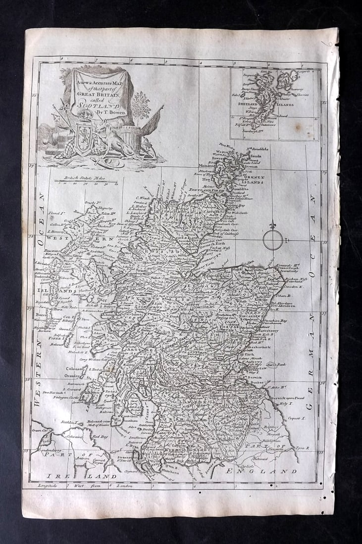 Bowen, Thomas 1779 Antique Map of Scotland (1 of 2)