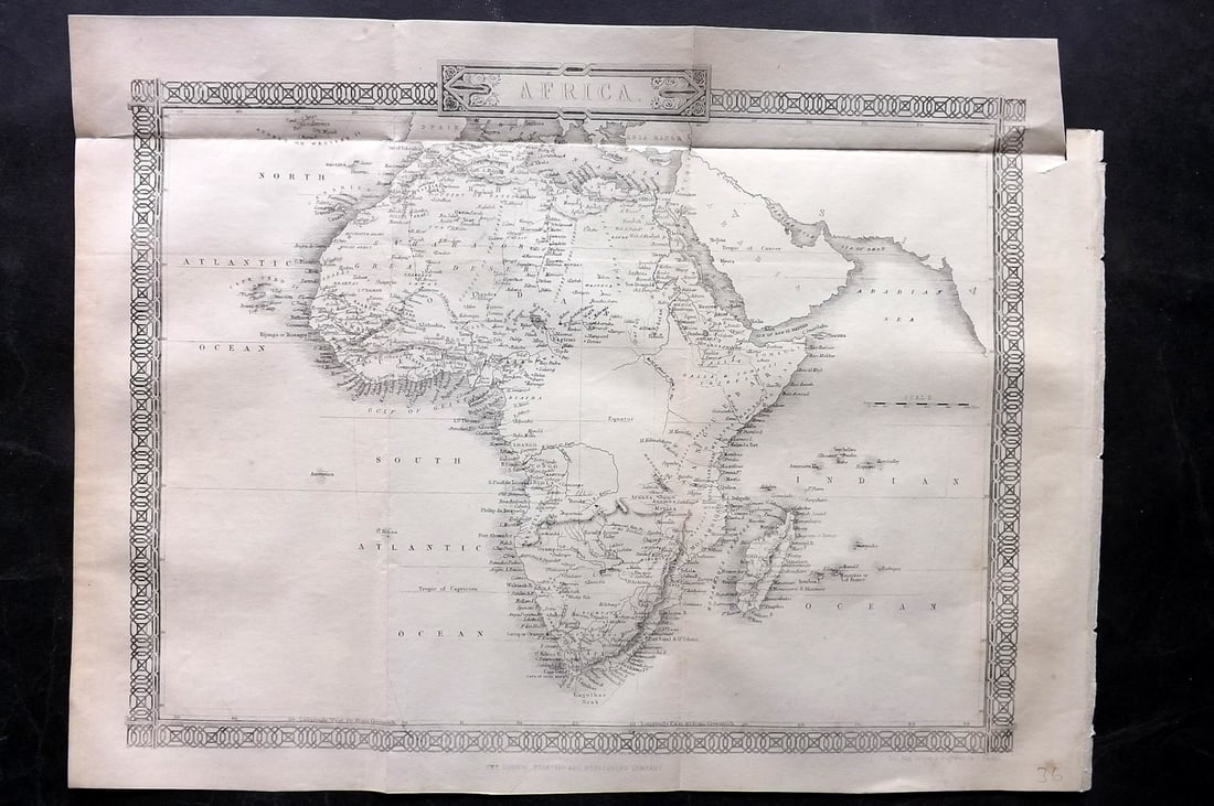 Rapkin, John 1860 Antique Map. Africa (1 of 1)