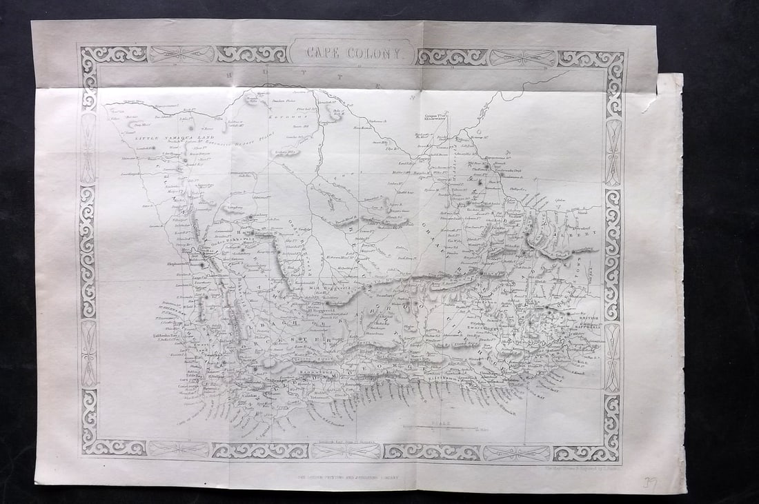 Rapkin, John 1860 Antique Map. Cape Colony, South Africa (1 of 1)