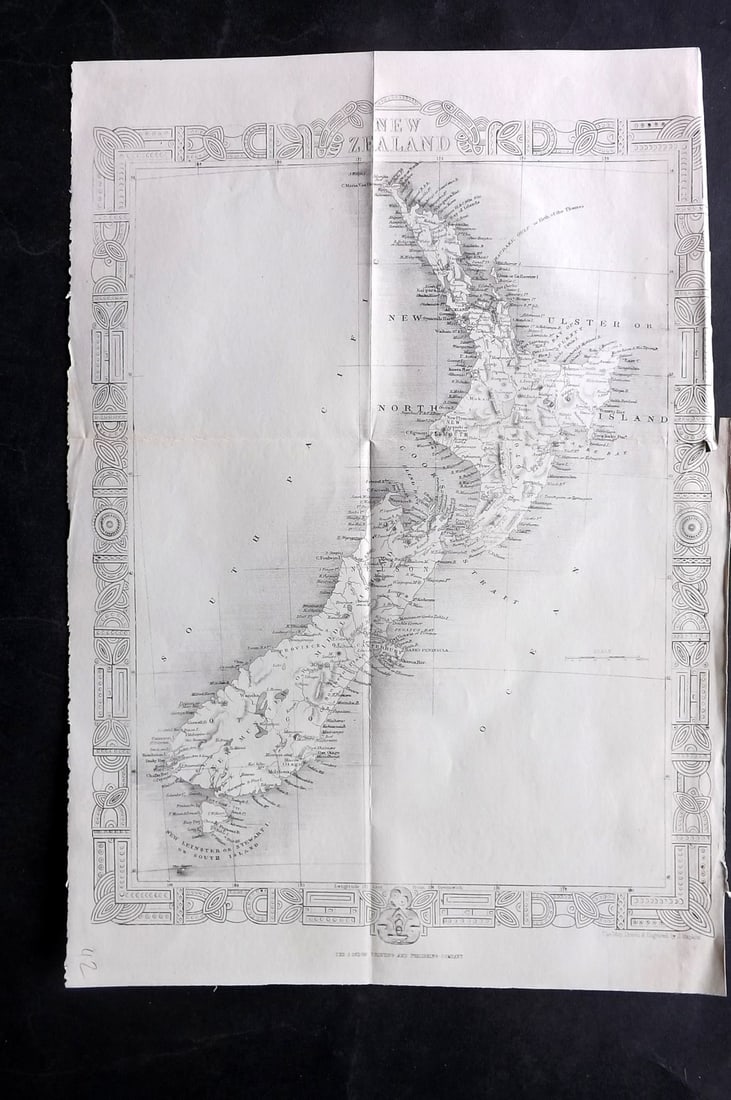 Rapkin, John 1860 Antique Map. New Zealand (1 of 1)