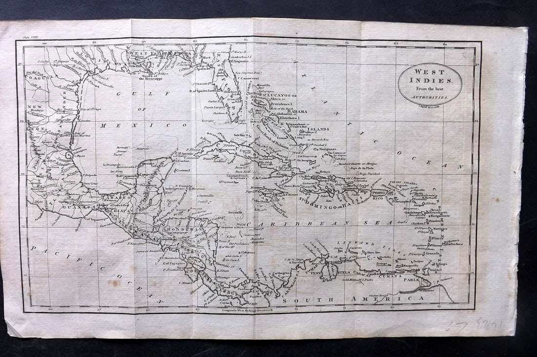 Guthrie, William 1812 Antique Map. West Indies Caribbean (1 of 2)