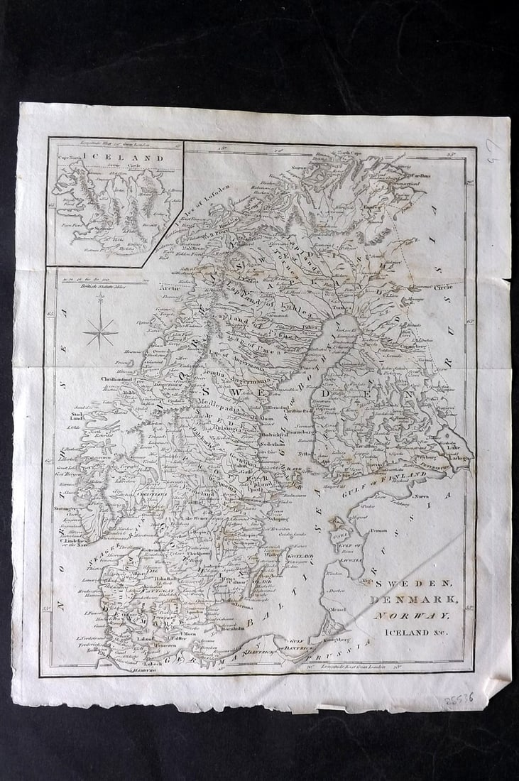 Cooke, George 1801 Antique Map. Denmark (1 of 1)