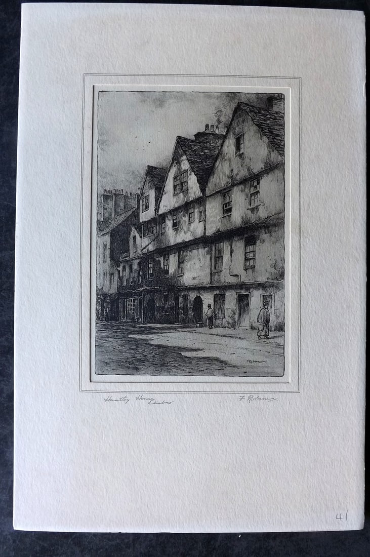 Robson, Featherstone C1910 Signed Etching. Huntly House, Edinburgh, Scotland (1 of 2)