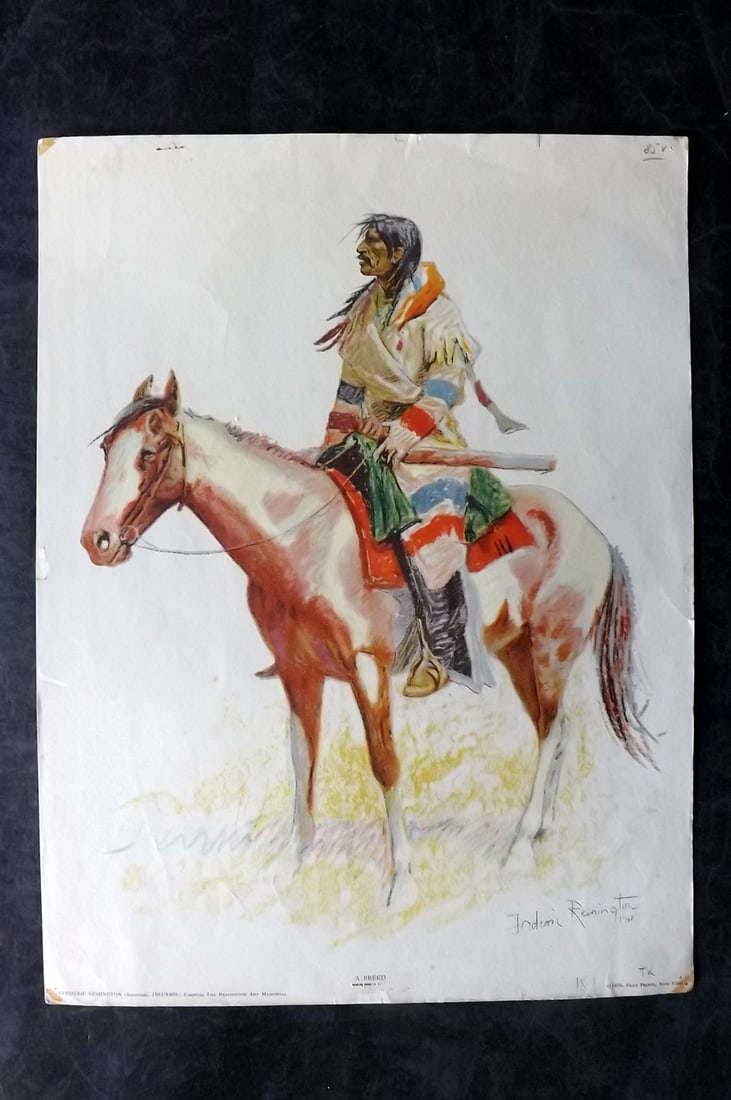 Remington, Frederic 1956 Folio Print. A Breed, Native American (1 of 2)