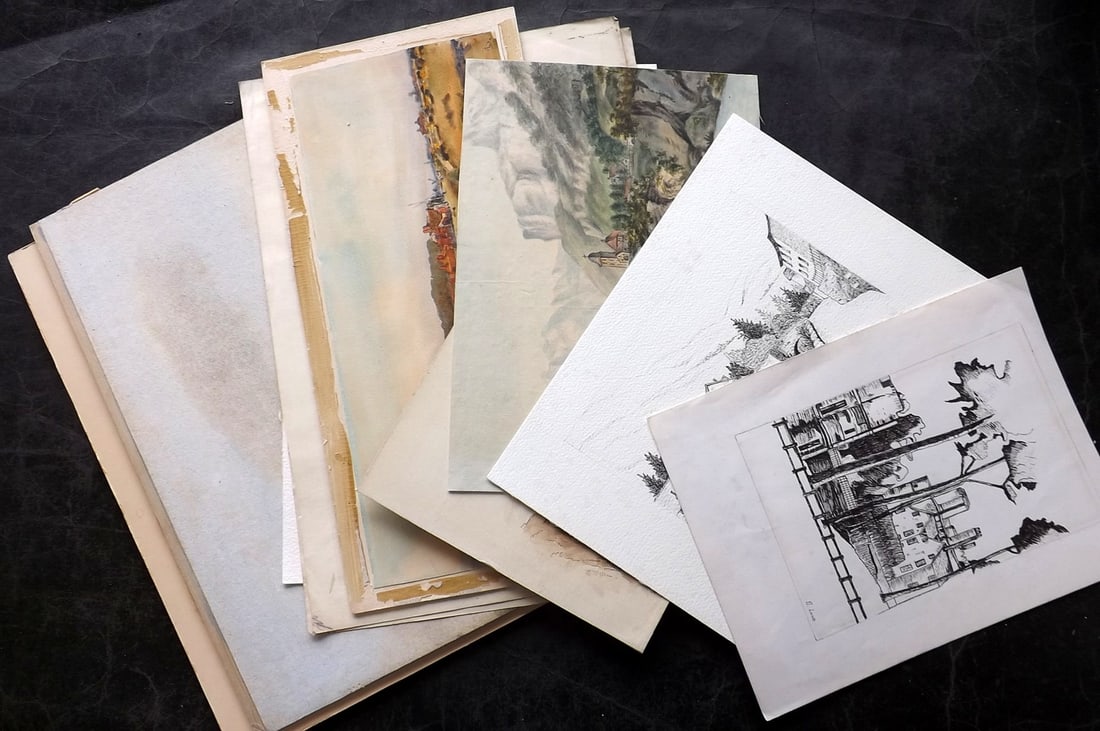 Original Art 19th-20th Century. Mixed Lot of 11 (1 of 8)