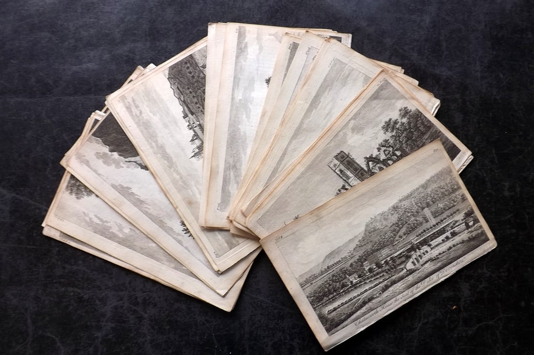 UK 1777 Lot of 43 Antique Prints. British Copper Plate Views (1 of 7)