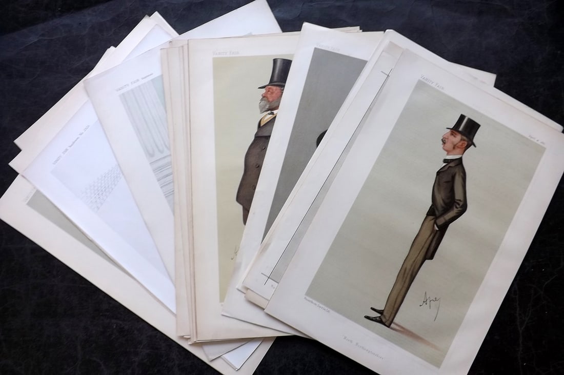 Vanity Fair Prints 19th Cent Mixed Lot of 24 Spy etc Cartoons (1 of 13)