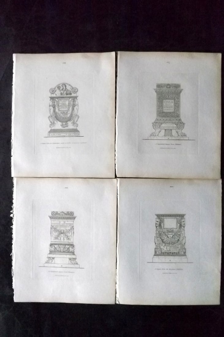 Moses, Henry 1814 Lot of 4 Prints. Cippus (1 of 2)