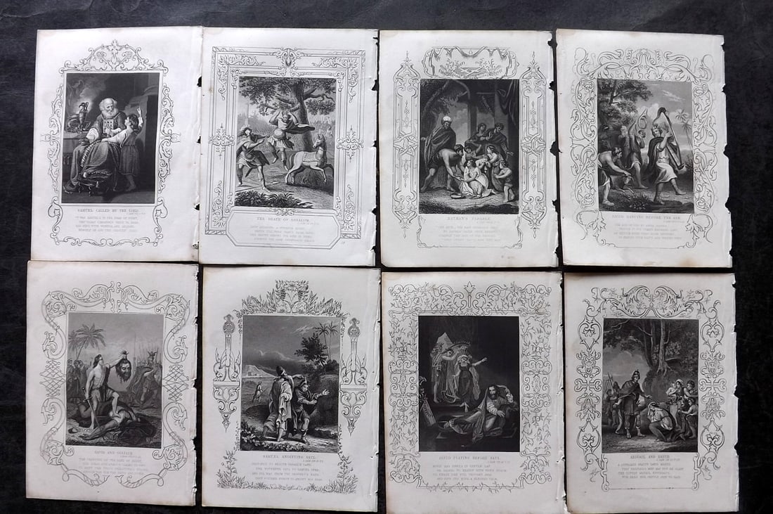 Tallis, John (Pub) 1851 Lot of 8 Antique Religious Prints (1 of 2)