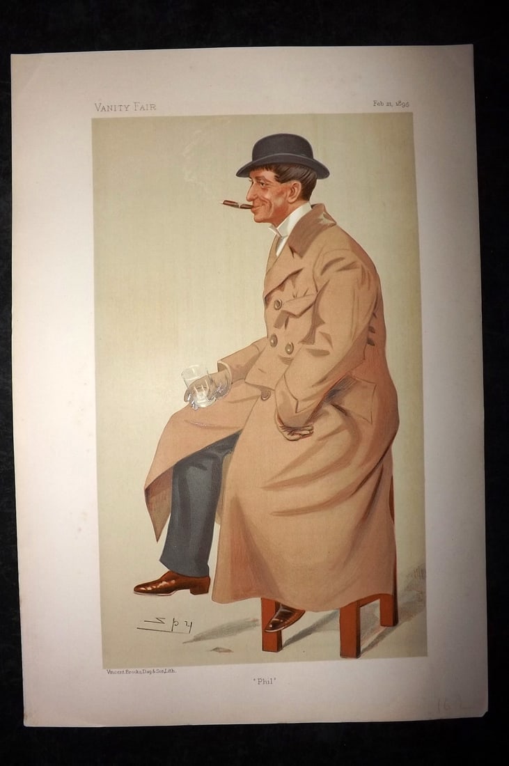 Vanity Fair Print 1895 Phil May, Artist (1 of 1)