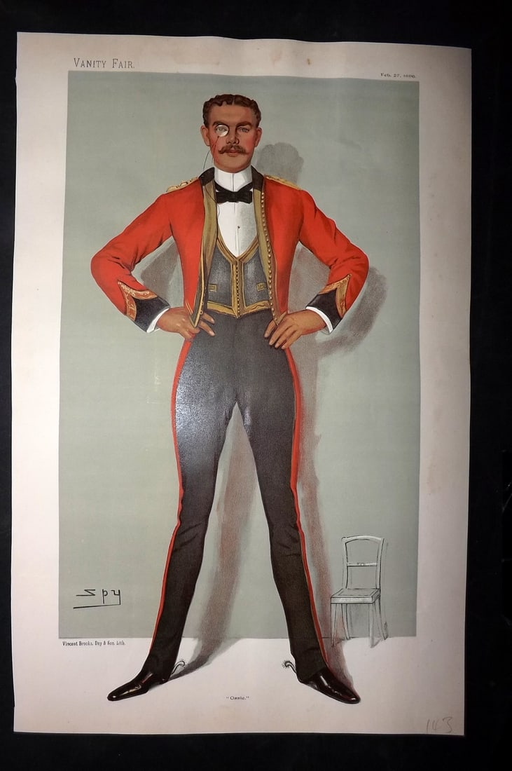 Vanity Fair Print 1896 Oswald Henry Ames: Chromolithograph Published 1869-1914, London for "Vanity Fair" Paper Size: 15 x 10 inch (38 x 25cm) Approx. Good Condition